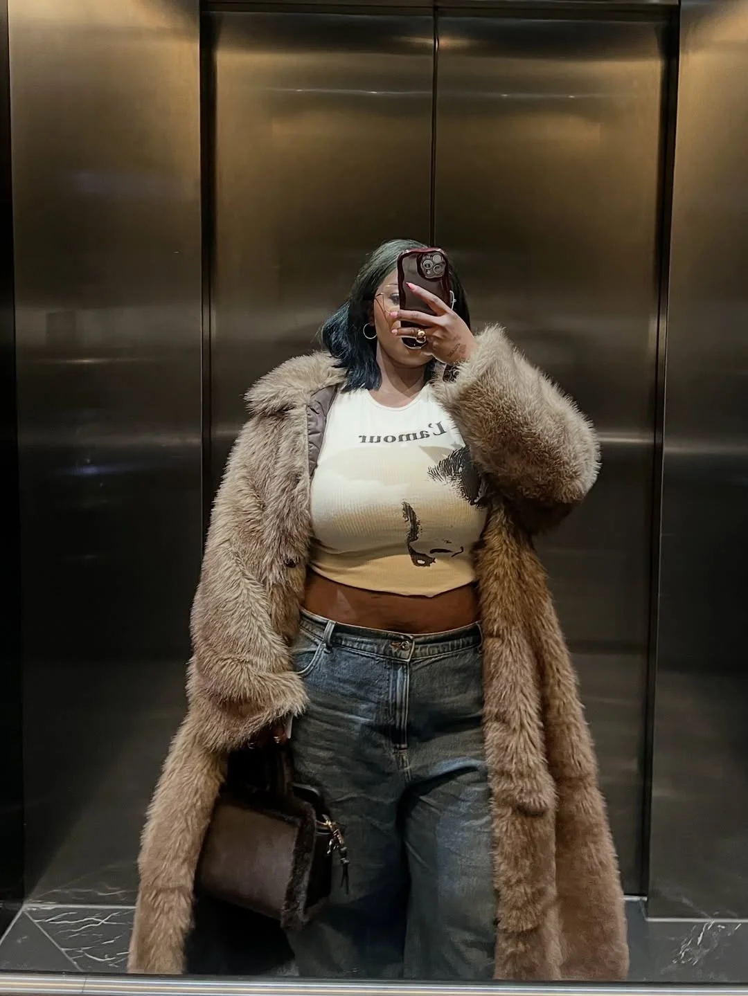 fall outfits for plus size women 2026 Faux Fur And Vintage Inspired Denim
