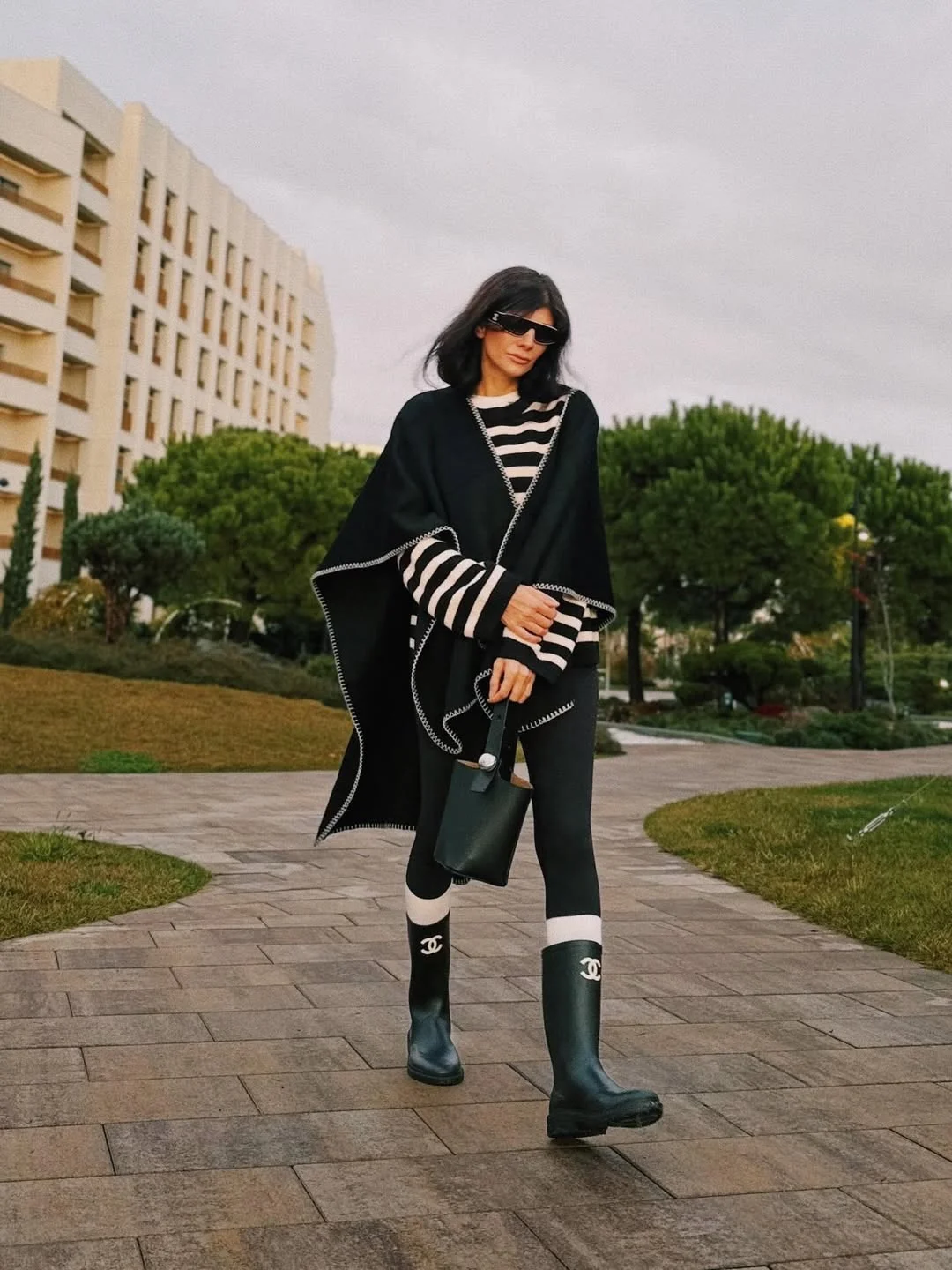 fall outfits with boots and leggings 2026 Rain Ready Leggings and Riding Boots Look