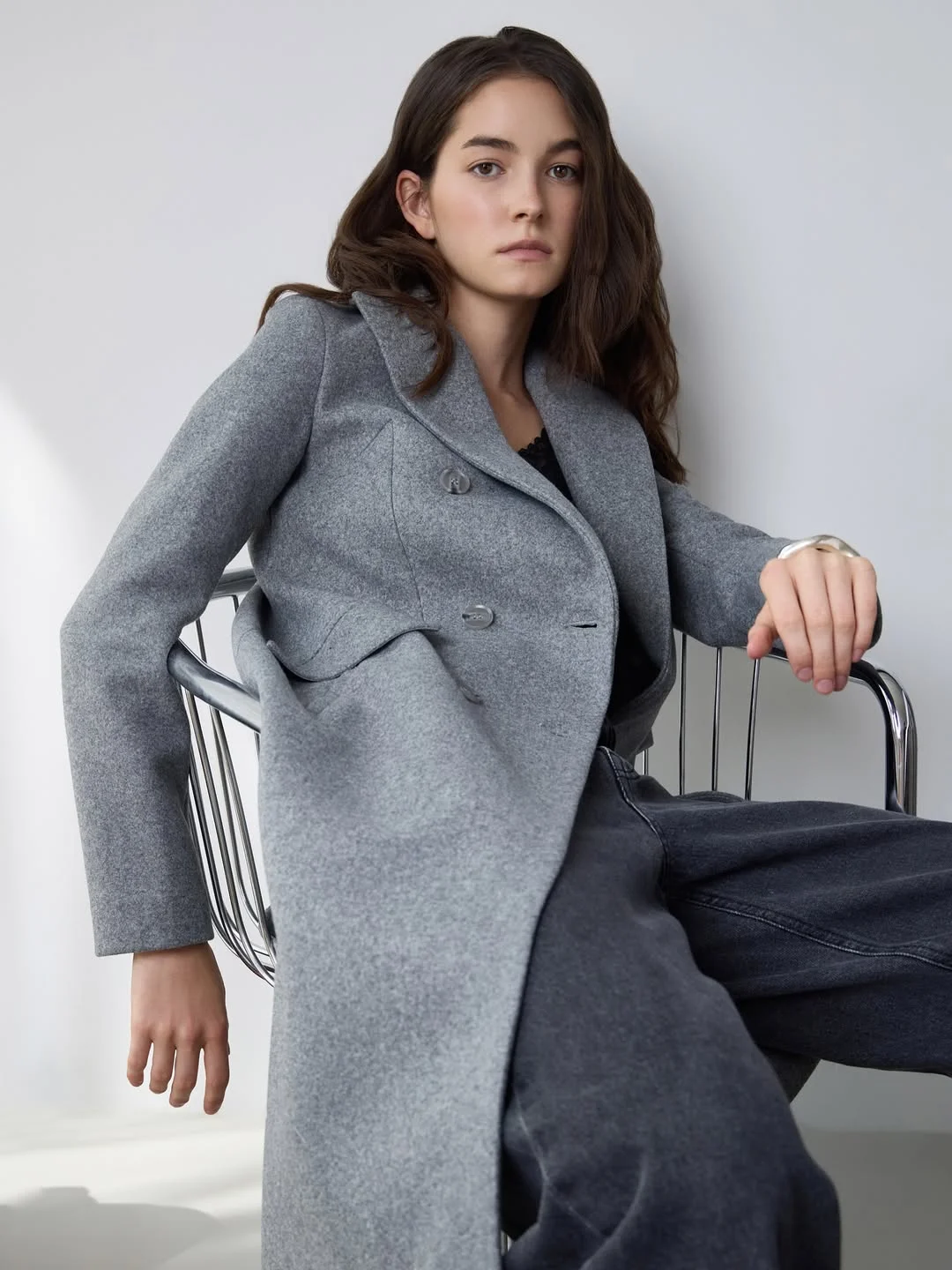 fall outfits with coat 2026 Soft Grey Wool Coat For Minimalist Wardrobes