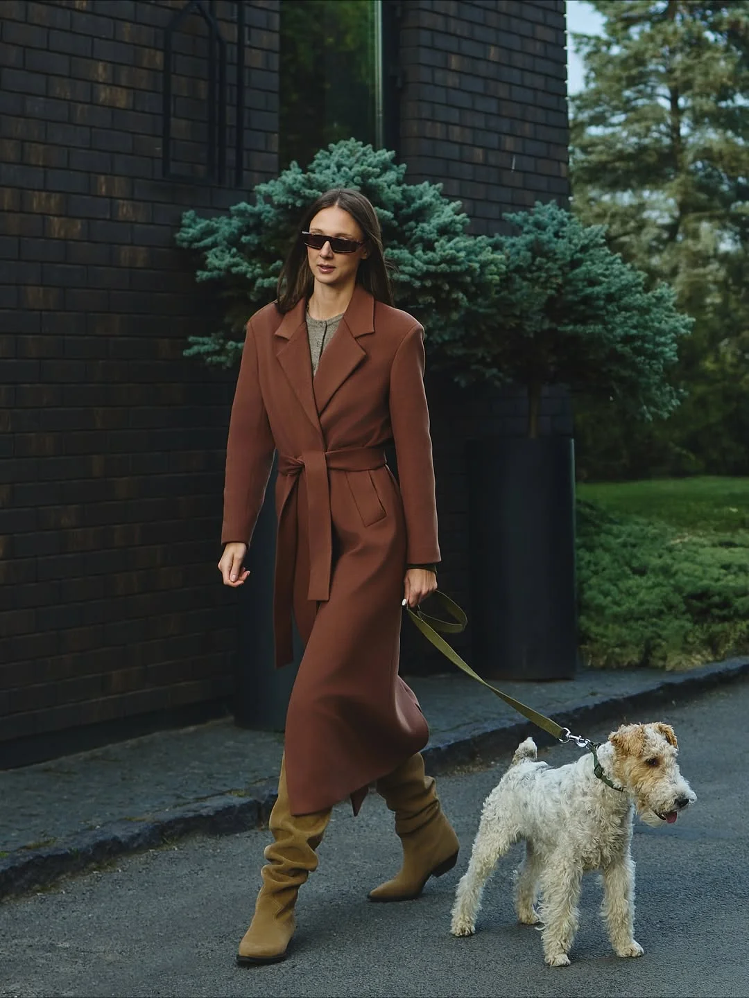 fall outfits with coat 2026 Chocolate Brown Elegance With Tall Boots