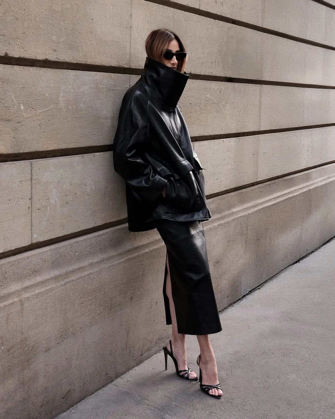 fall outfits with jacket 2026 Modern Black Leather with Runway Influence