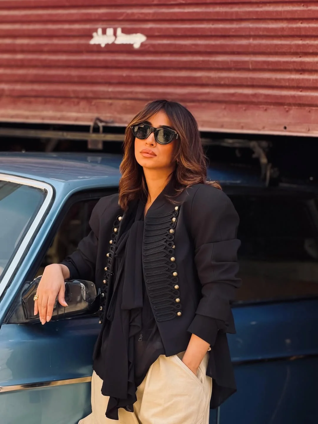 fall outfits with jacket 2026 Tailored Black Jacket With Statement Details
