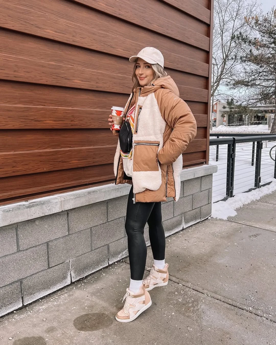 fall outfits with leggings and sneakers 2026 Warm Casual Layers for Chilly Fall Days