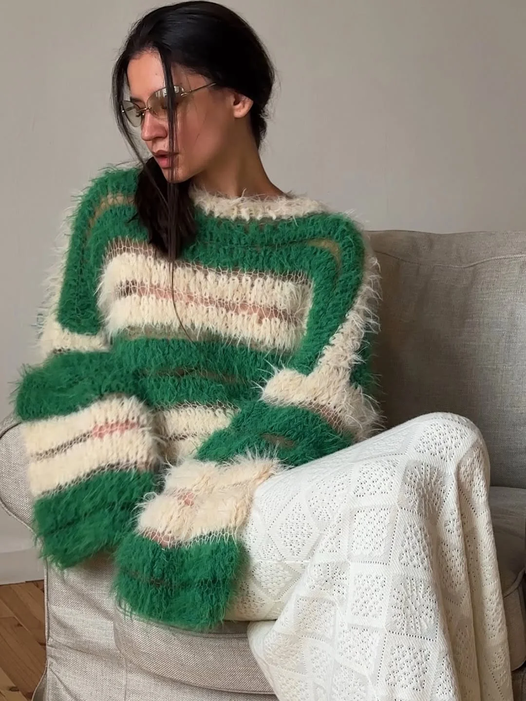 fall outfits with sweater 2026 Fuzzy Knitwear With Cozy Texture