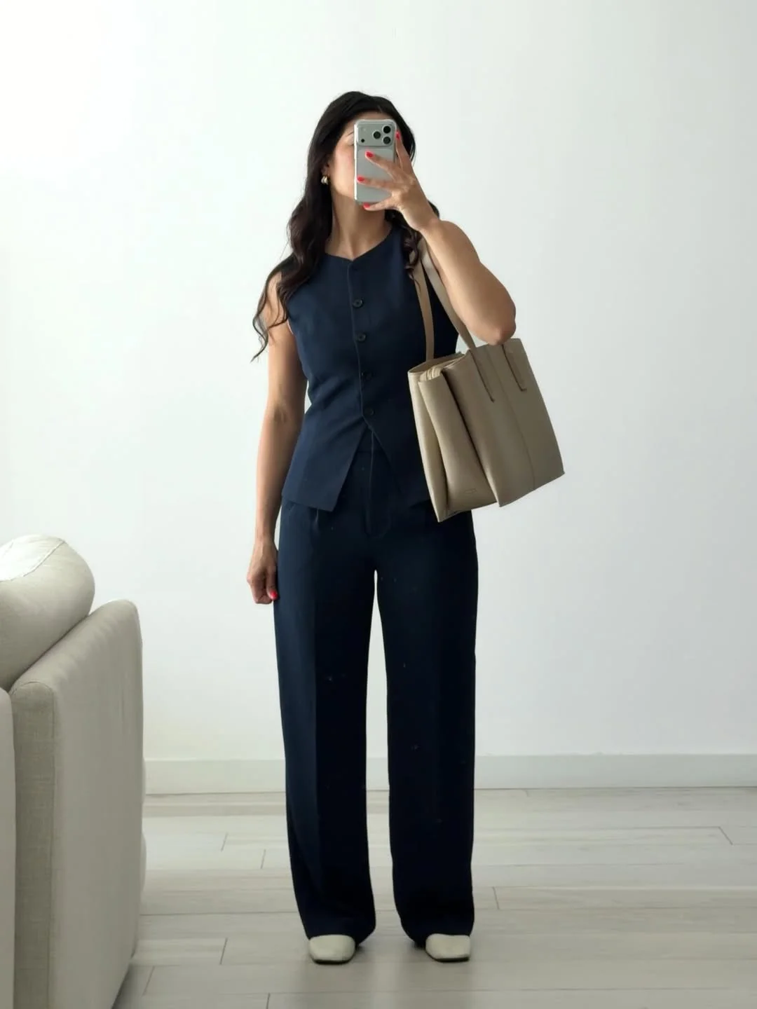 fall smart casual office outfits women 2026 The Tailored Vest Set That Makes Monday Mornings Easier
