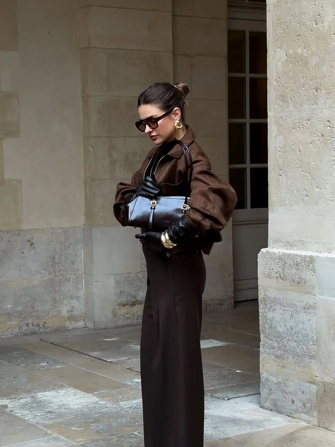 fall travel wardrobe for women 2026 Dark Espresso Dressing with Quiet Luxury Appeal