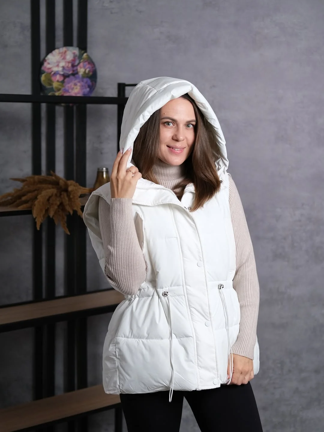 fall vest outfits for women 2026 The Elevated White Puffer Vest