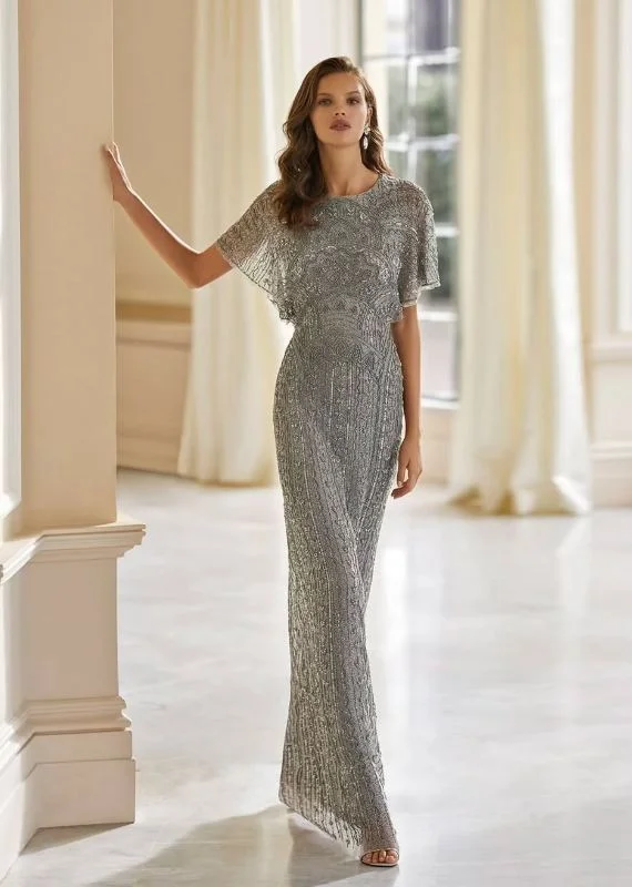 fall wedding guest dress 2026 Silver Sparkle for Formal Autumn Celebrations