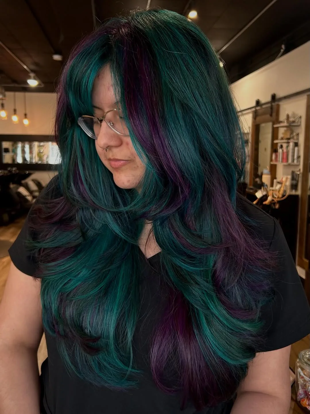 july hair colour ideas 2026 Jewel-Toned Ocean Melt
