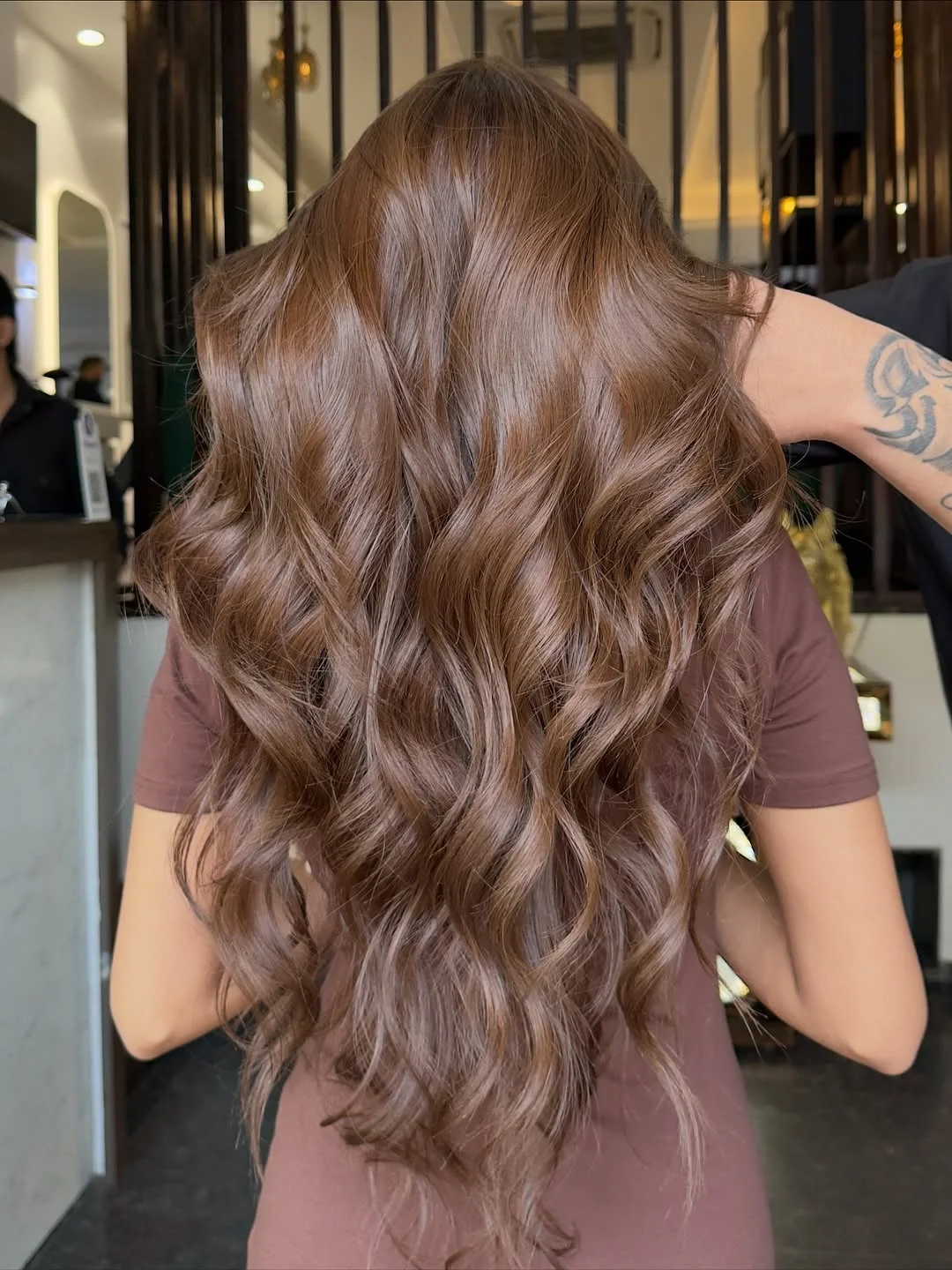 july hair colour ideas 2026 Silky Cocoa Luxe Lengths