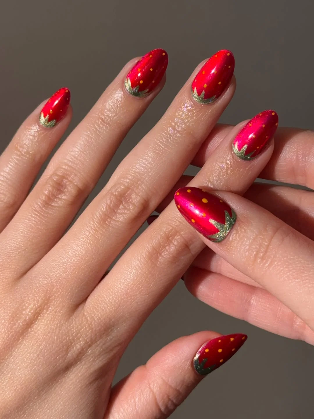 july nail colours ideas 2026 Strawberry Red Nails That Feel Fresh Again