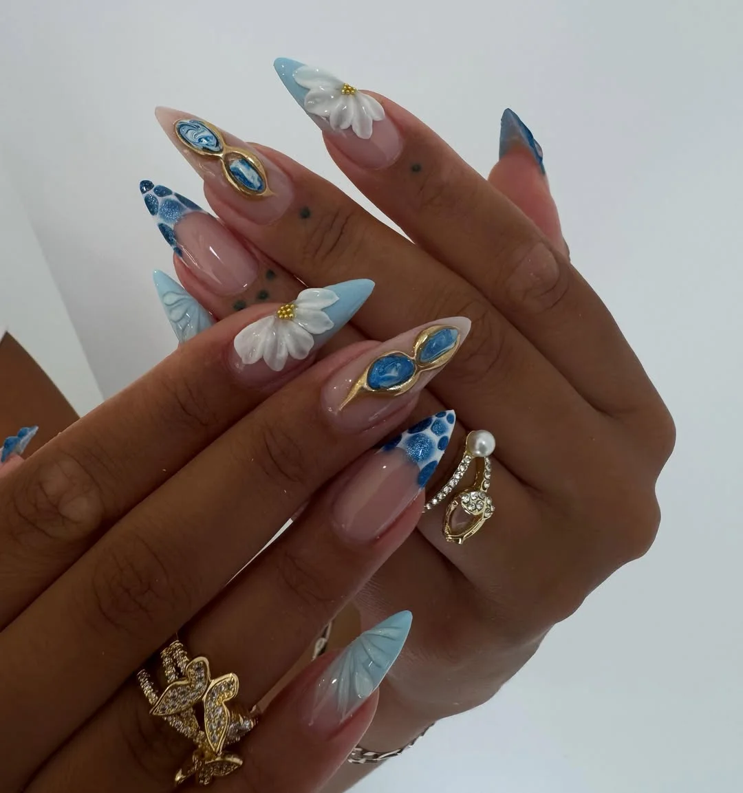 july nails design ideas 2026 Coastal Garden Glamour