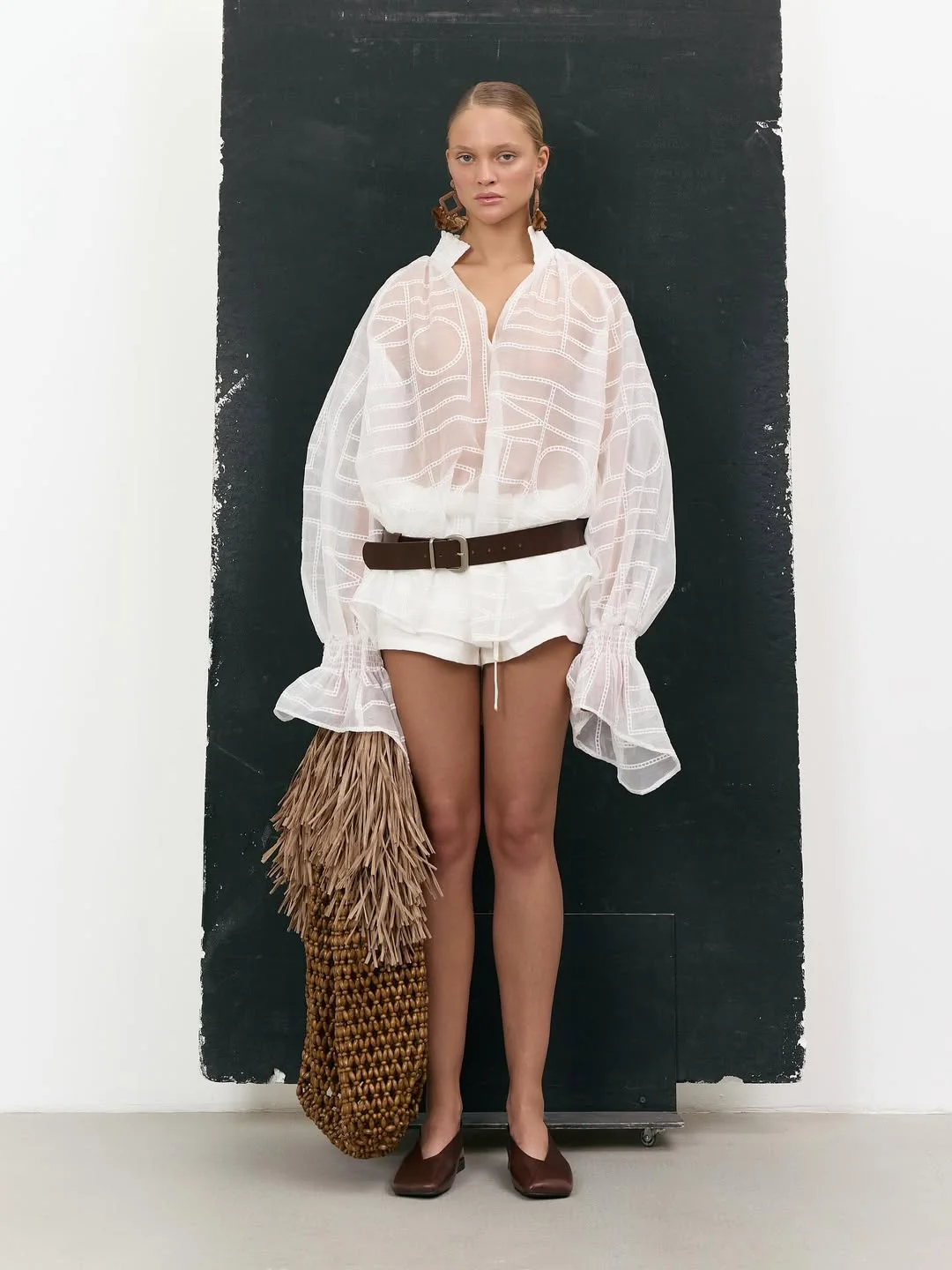 july outfits ideas 2026 Sheer White Volume and Relaxed Summer Confidence