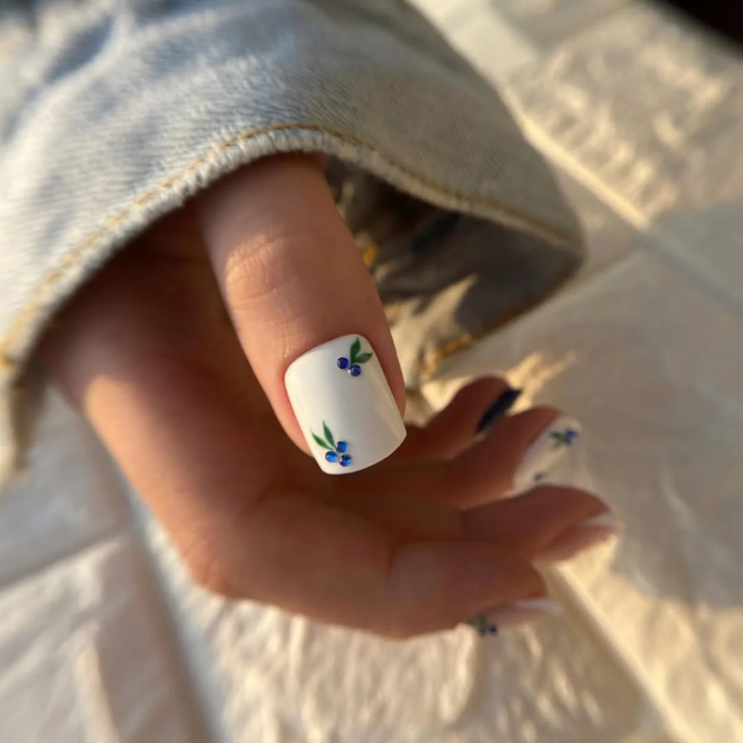 june manicure ideas 2026 Blueberry Milk Minimalist Nails