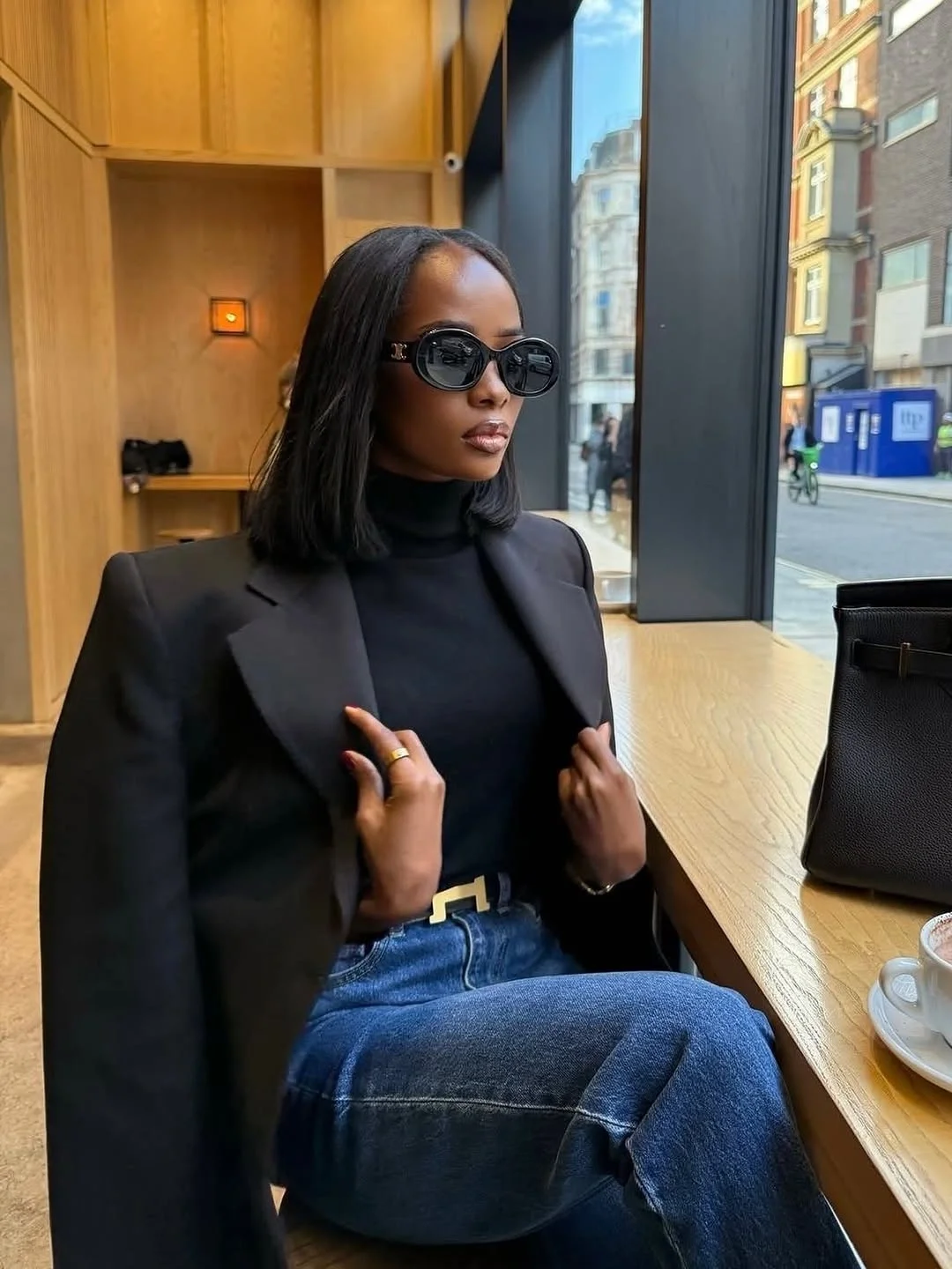 modest fall outfits 2026 Black And Denim Done The Elegant Way