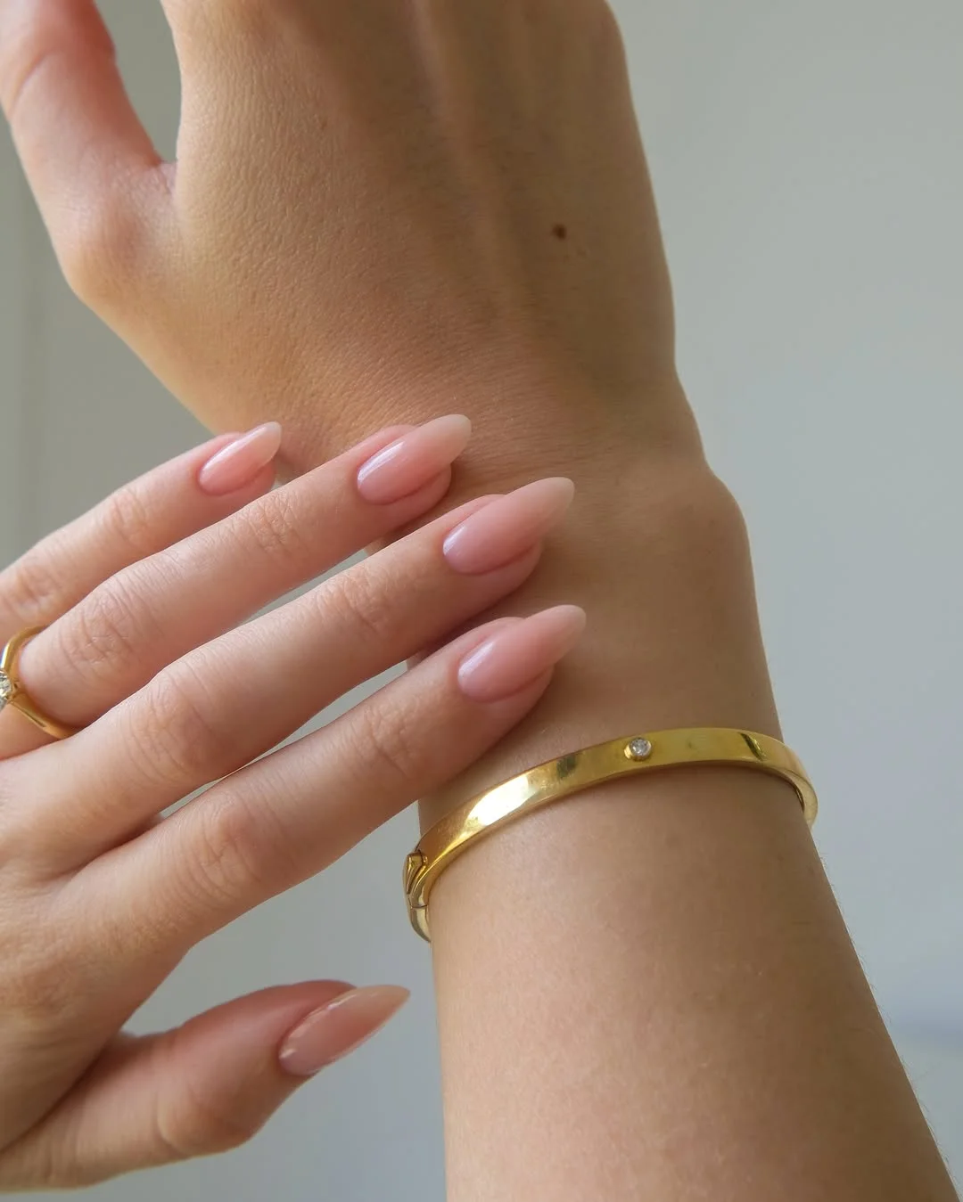 plain summer nails 2026 Sheer Blush Almond Elegance