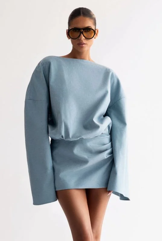 summer to fall outfits 2026 Minimalist Power Dressing in Soft Blue