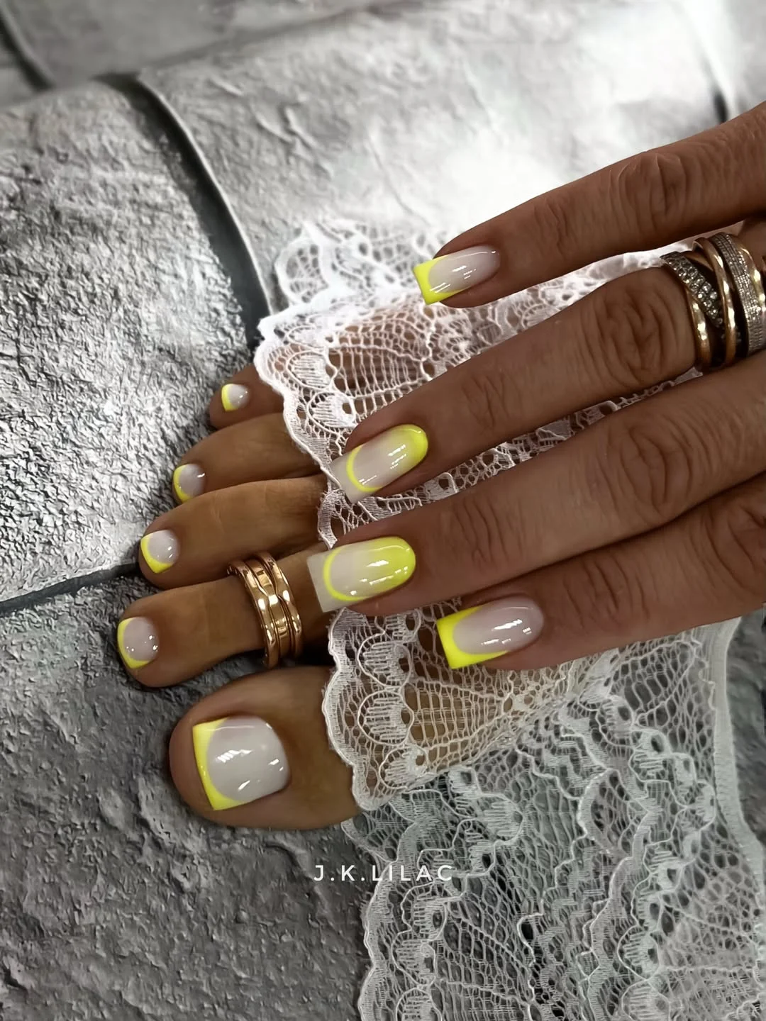 summer white french toes 2026 Butter Yellow French Details For a Sunny Seasonal Twist