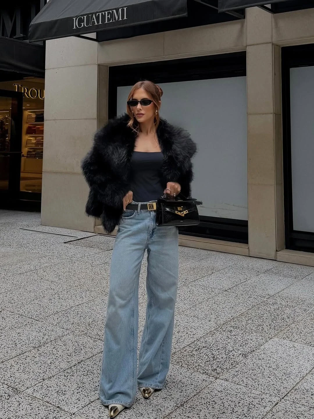 what are must-have fall outfits for 2026 Statement Faux Fur And Relaxed Denim