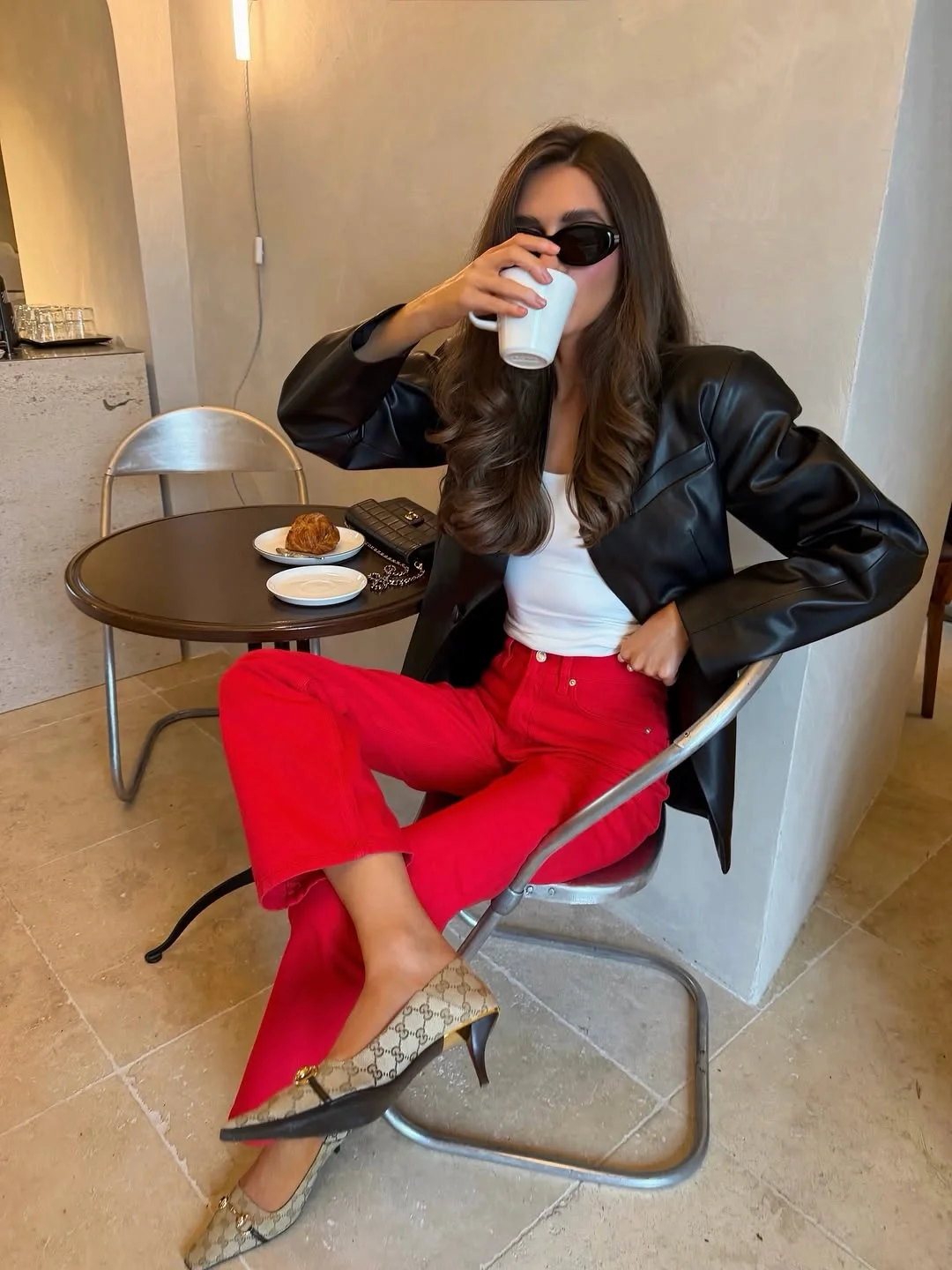 what are must-have fall outfits for 2026 Bold Color Dressing With Leather Layers
