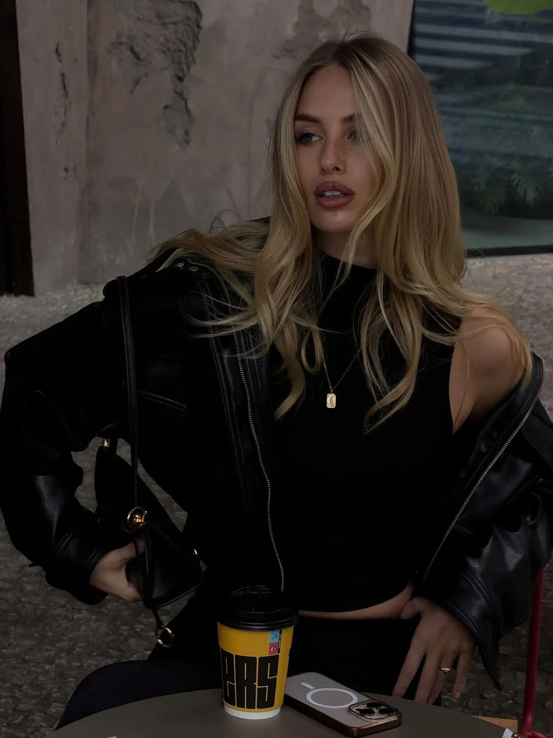 what are the best fall outfits for casual days? All Black Layers With Leather For Effortless Edge