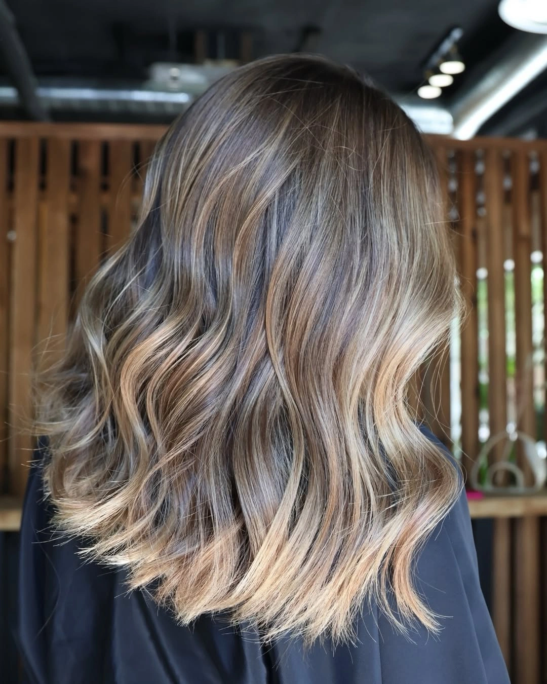 babylights hair ideas Warm Caramel Babylights On A Soft Brunette Lob