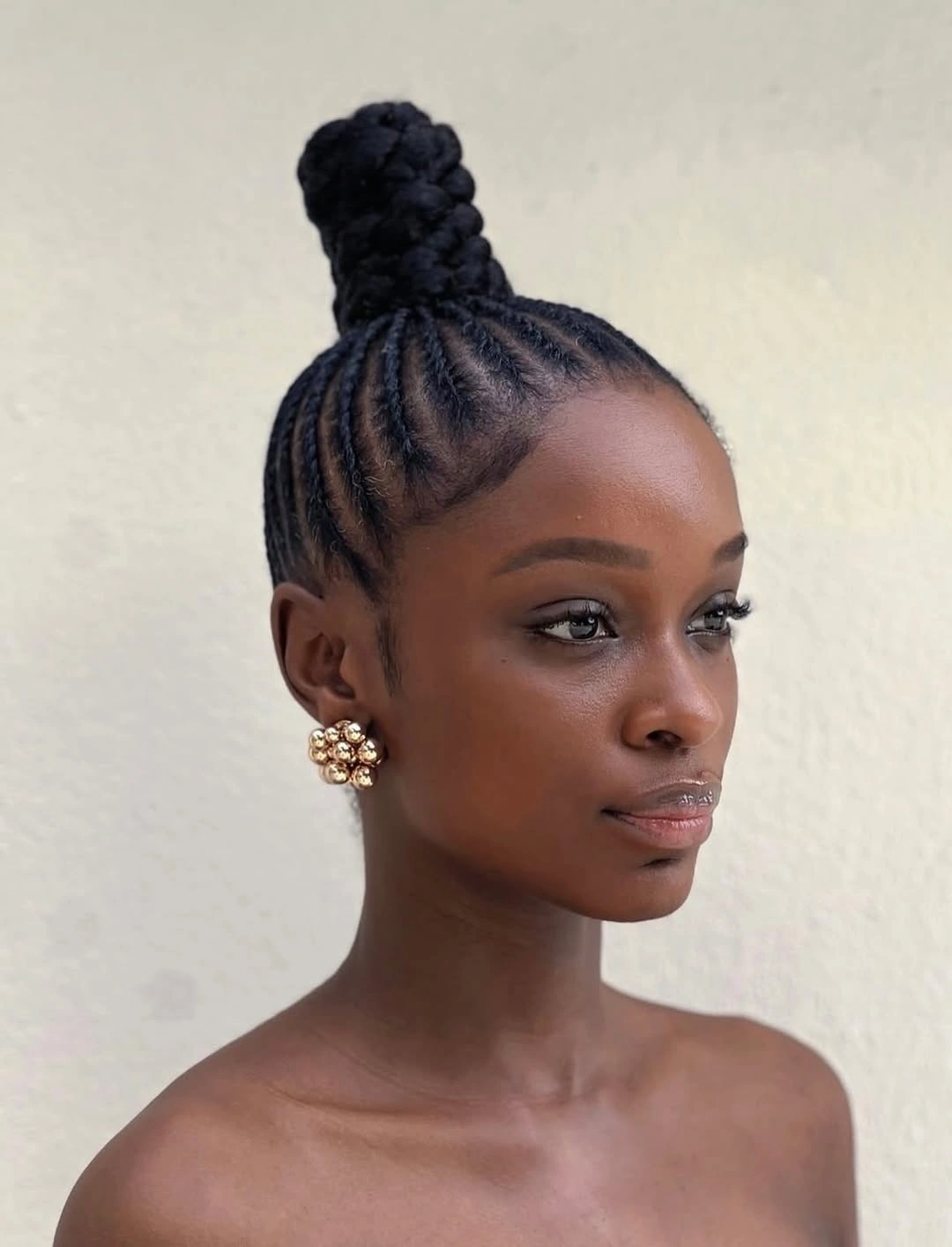 bantu knots hairstyles Braided High Bantu Knot Bun