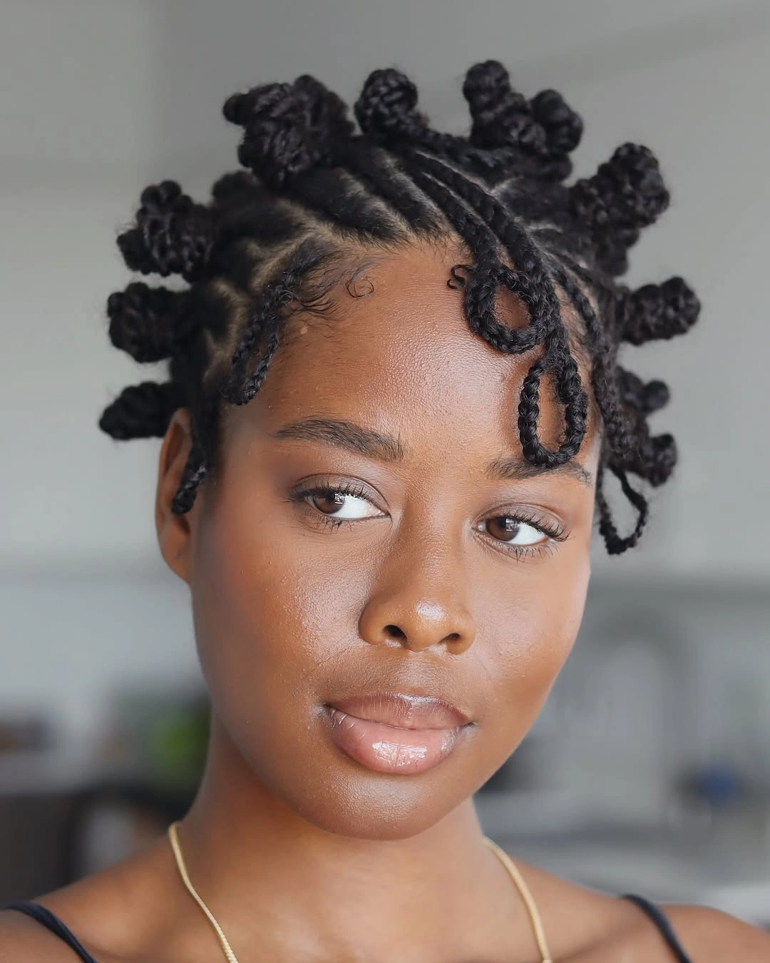 bantu knots hairstyles Mini Knots With Braided Details