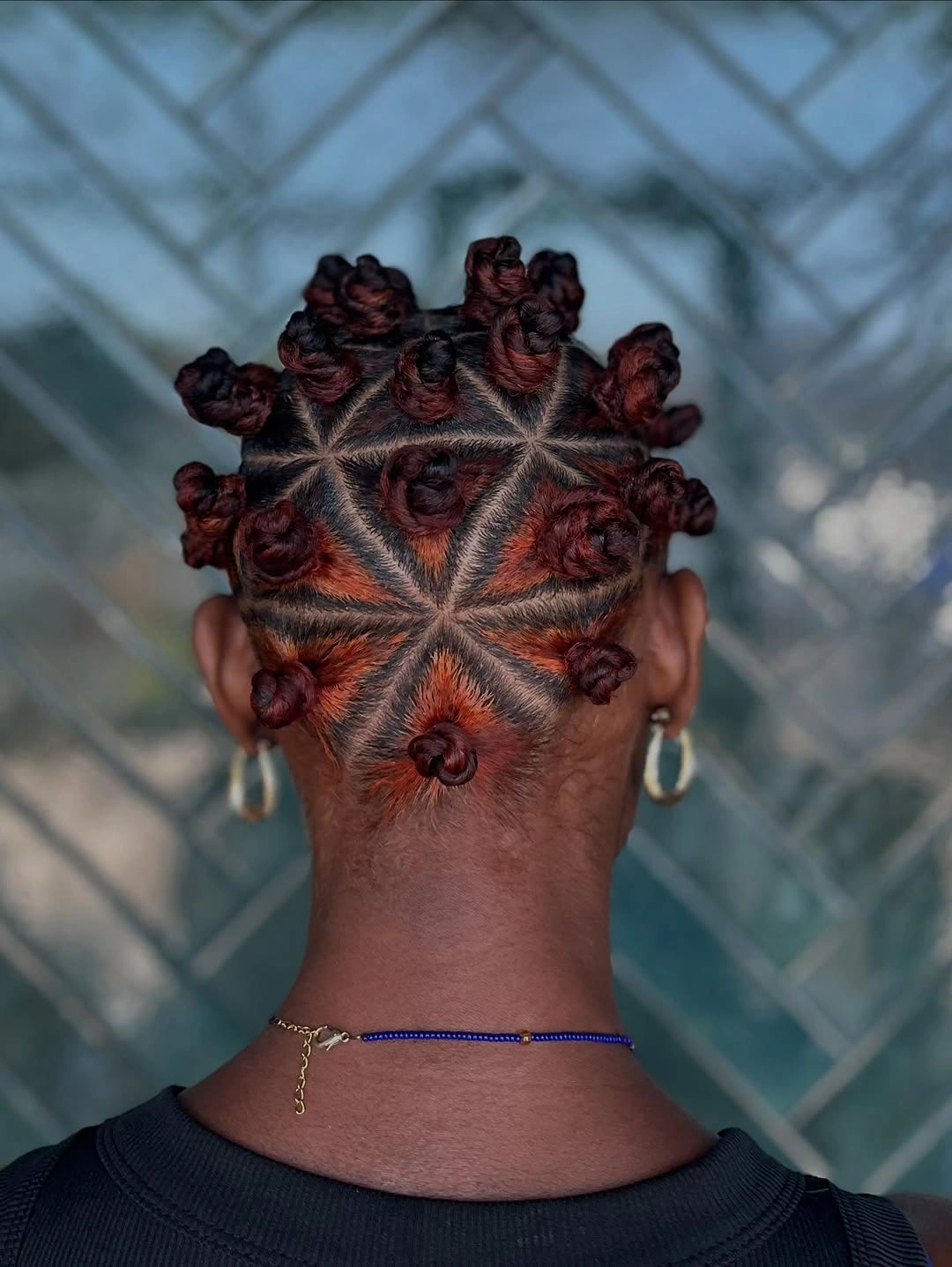 bantu knots hairstyles Geometric Bantu Knots With Rich Color