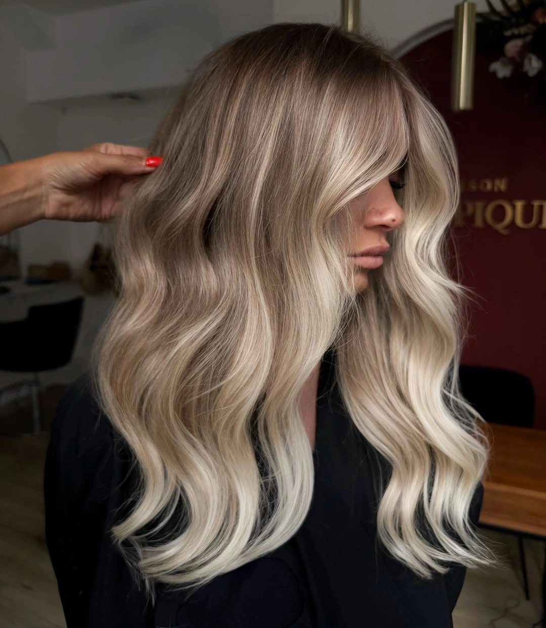 beige blond hair color Dimensional Beige Blonde Balayage With Soft Contrast