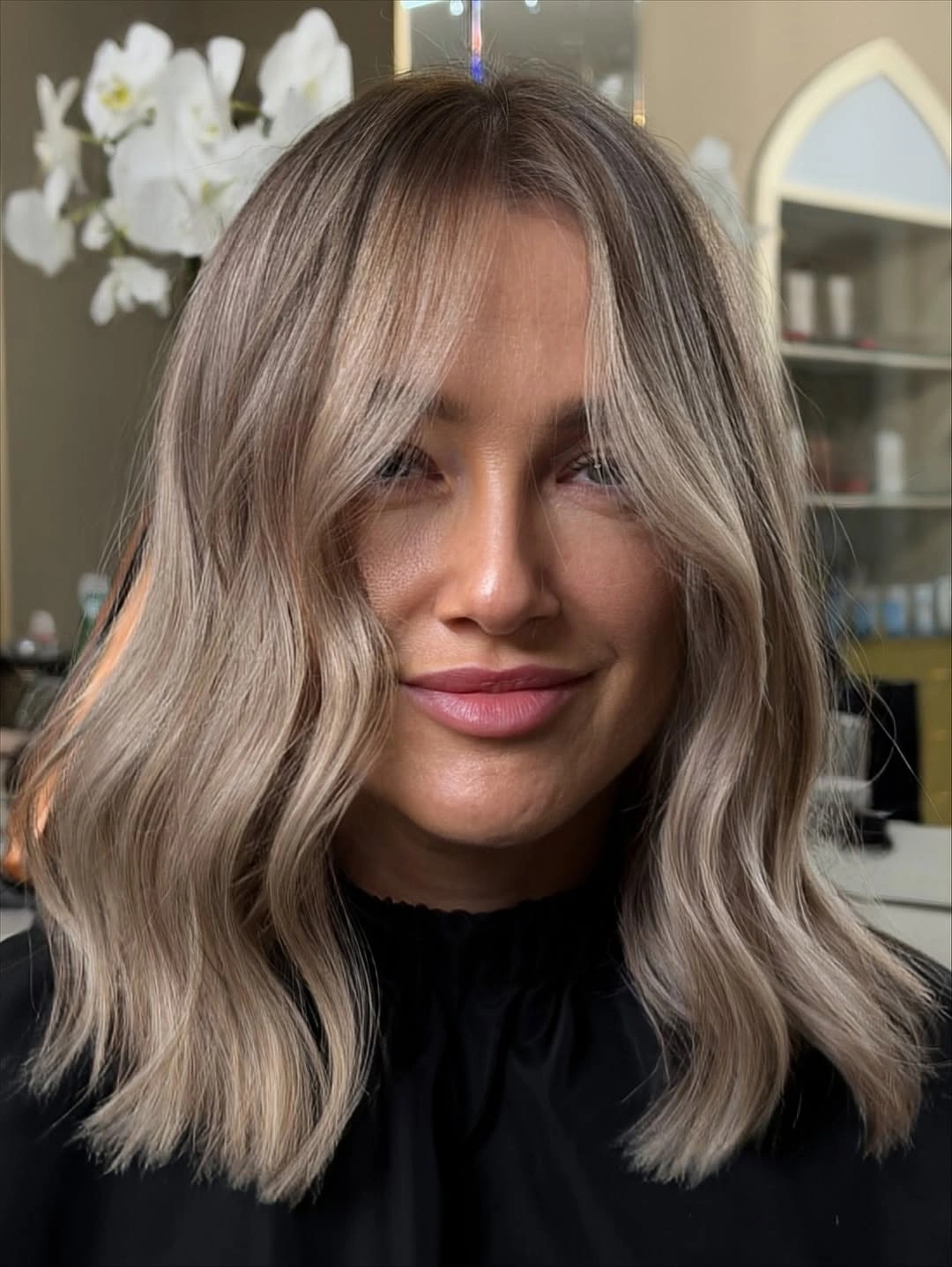 beige blond hair color Soft Ash Beige Blonde Lob