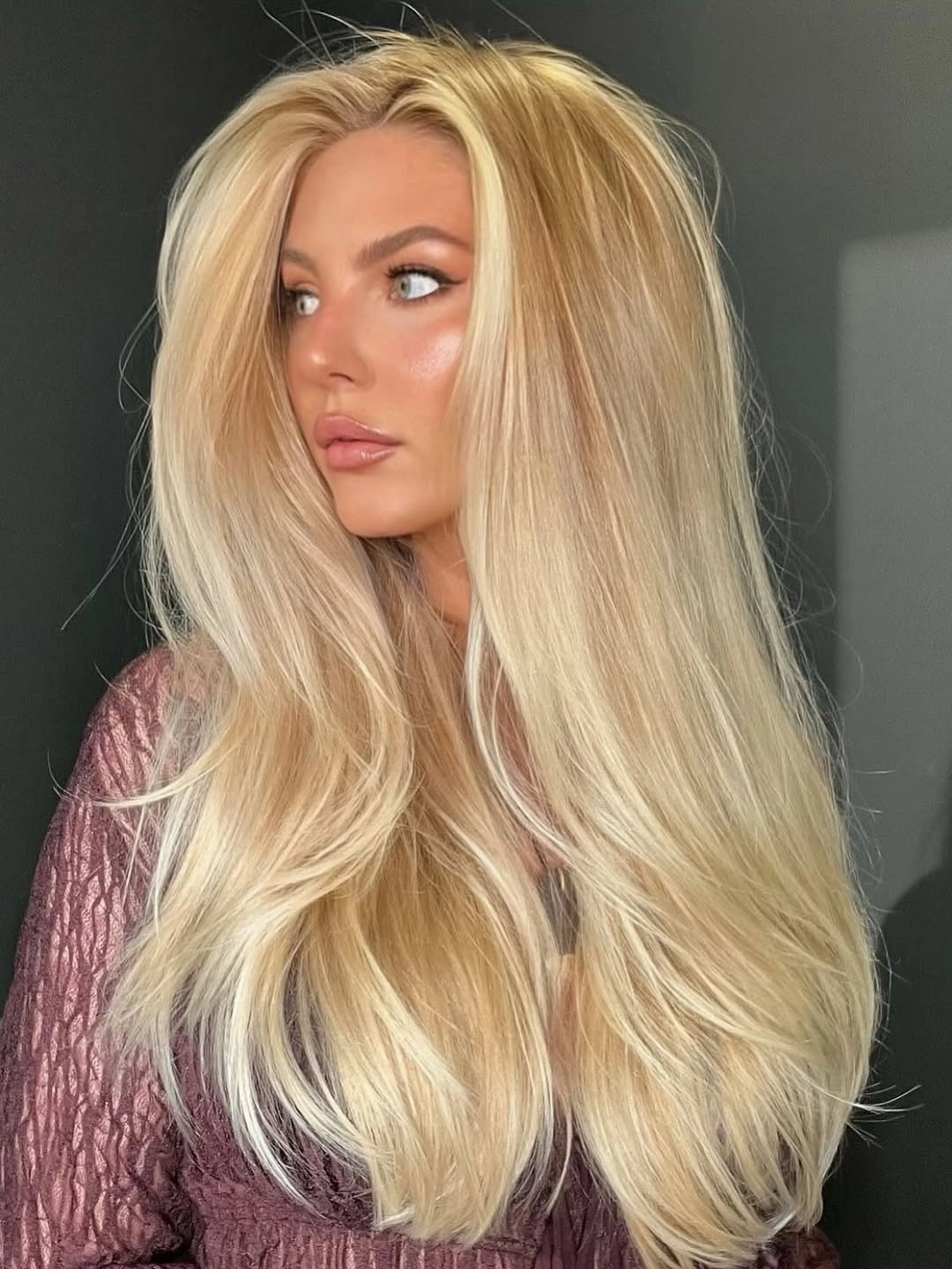 beige blond hair color Golden Beige Blonde With Soft Glam Volume