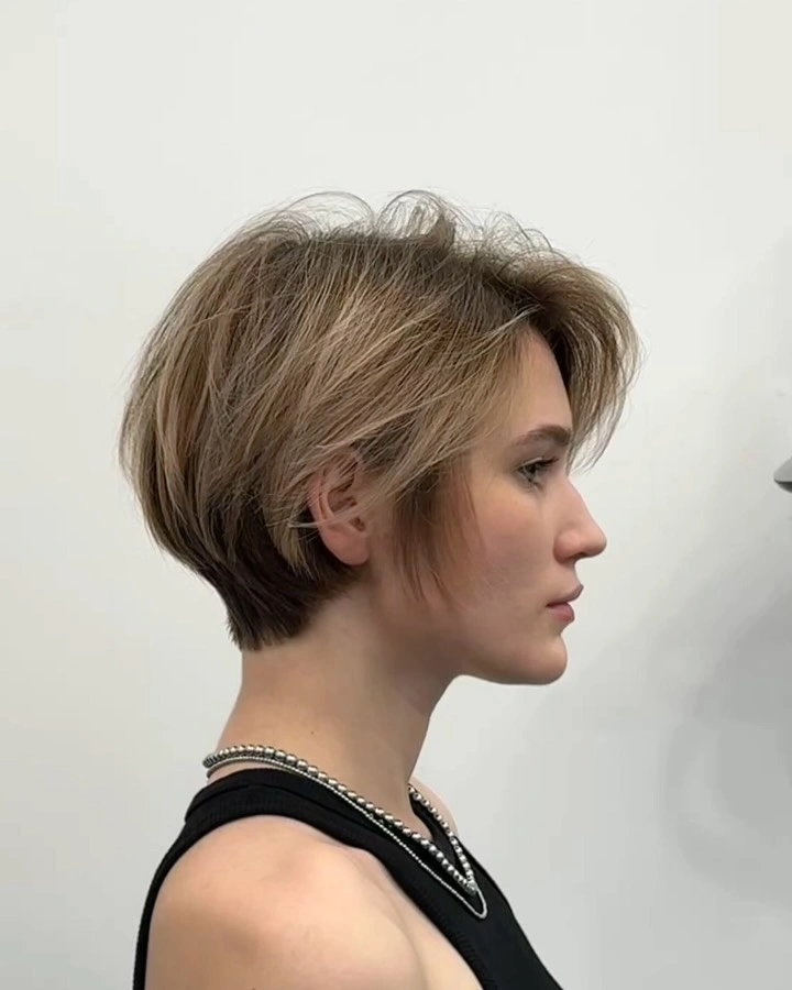 bixie haircut Elegant Sculpted Bixie With Tapered Nape