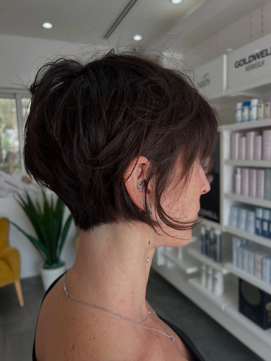 bixie haircut Voluminous Dark Bixie With Hidden Layers