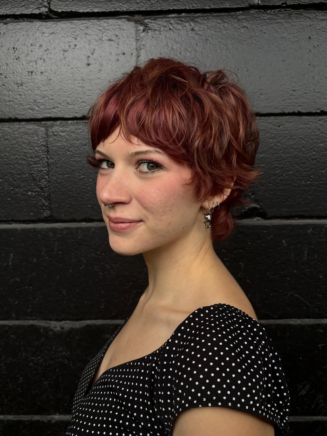 bixie haircut Textured Copper Bixie With Playful Fringe
