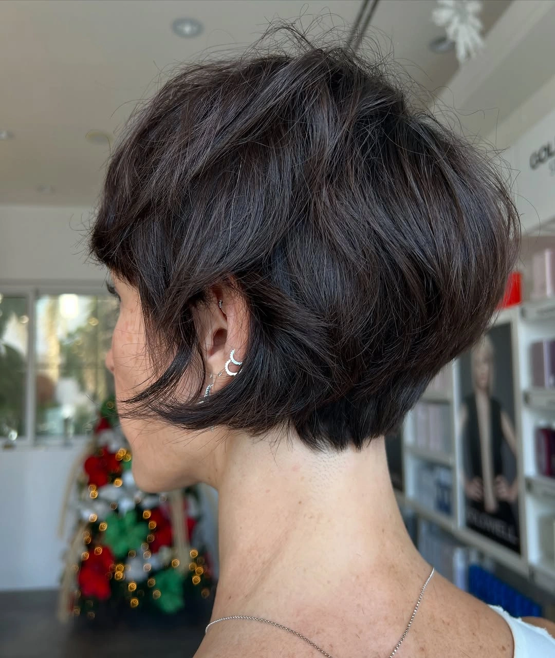 bixie haircut Rich Brunette Textured Bixie