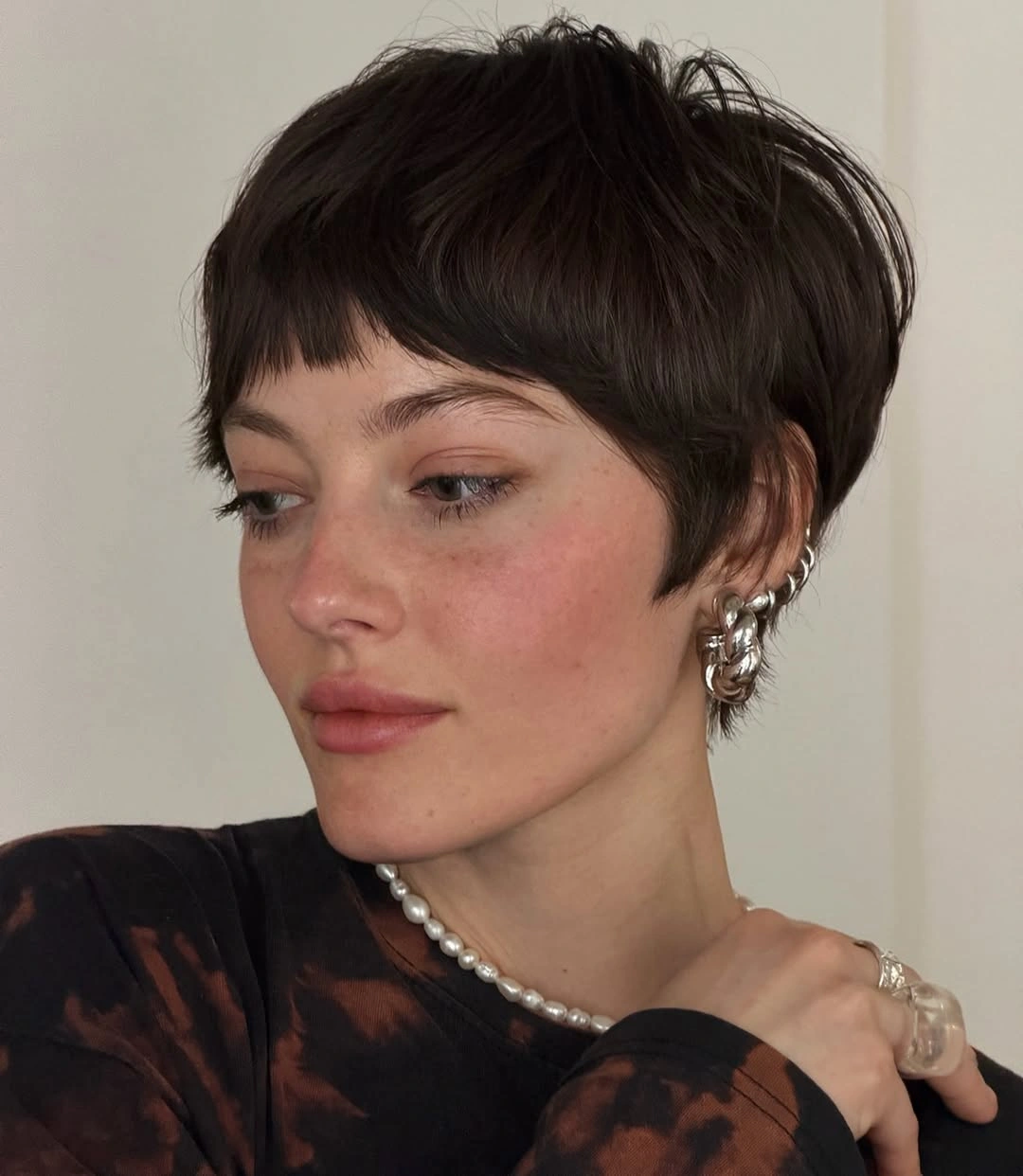 bixie haircut Classic Dark Bixie With Baby Bangs