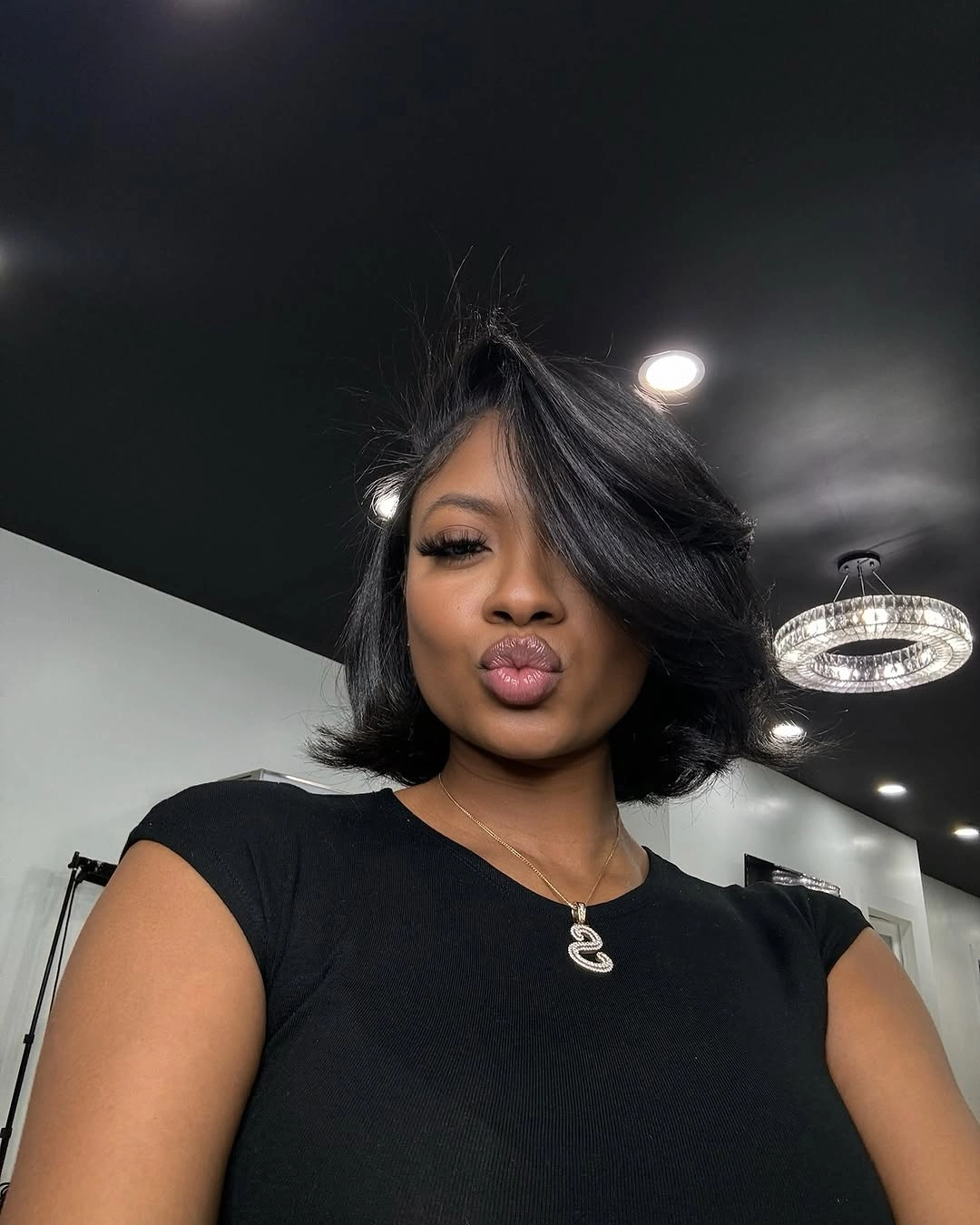 bob hairstyles for black women Soft Flipped Bob With Luxe Side Sweep