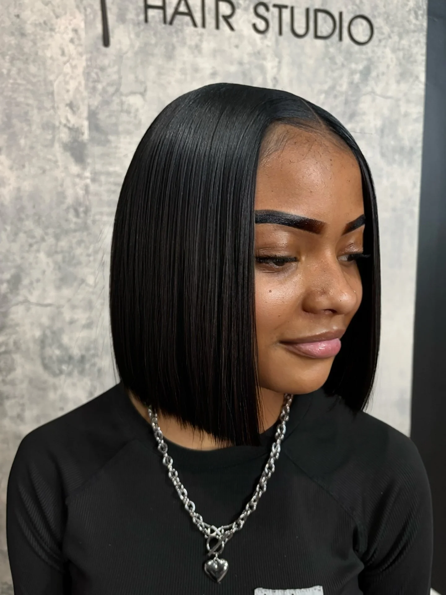 bob hairstyles for black women Glass Hair Blunt Bob