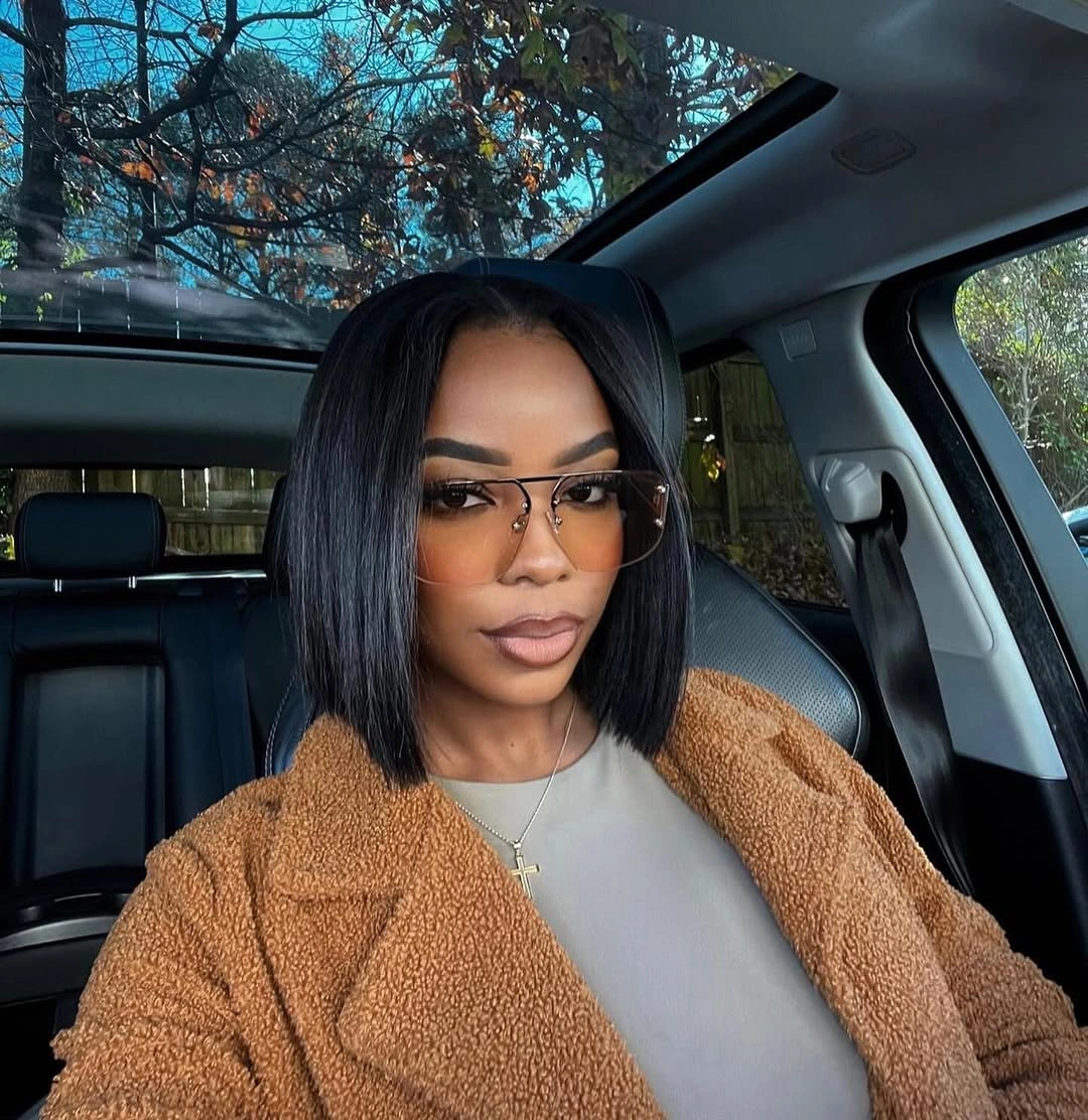 bob hairstyles for black women Precision Center-Part Bob That Never Goes Out of Style