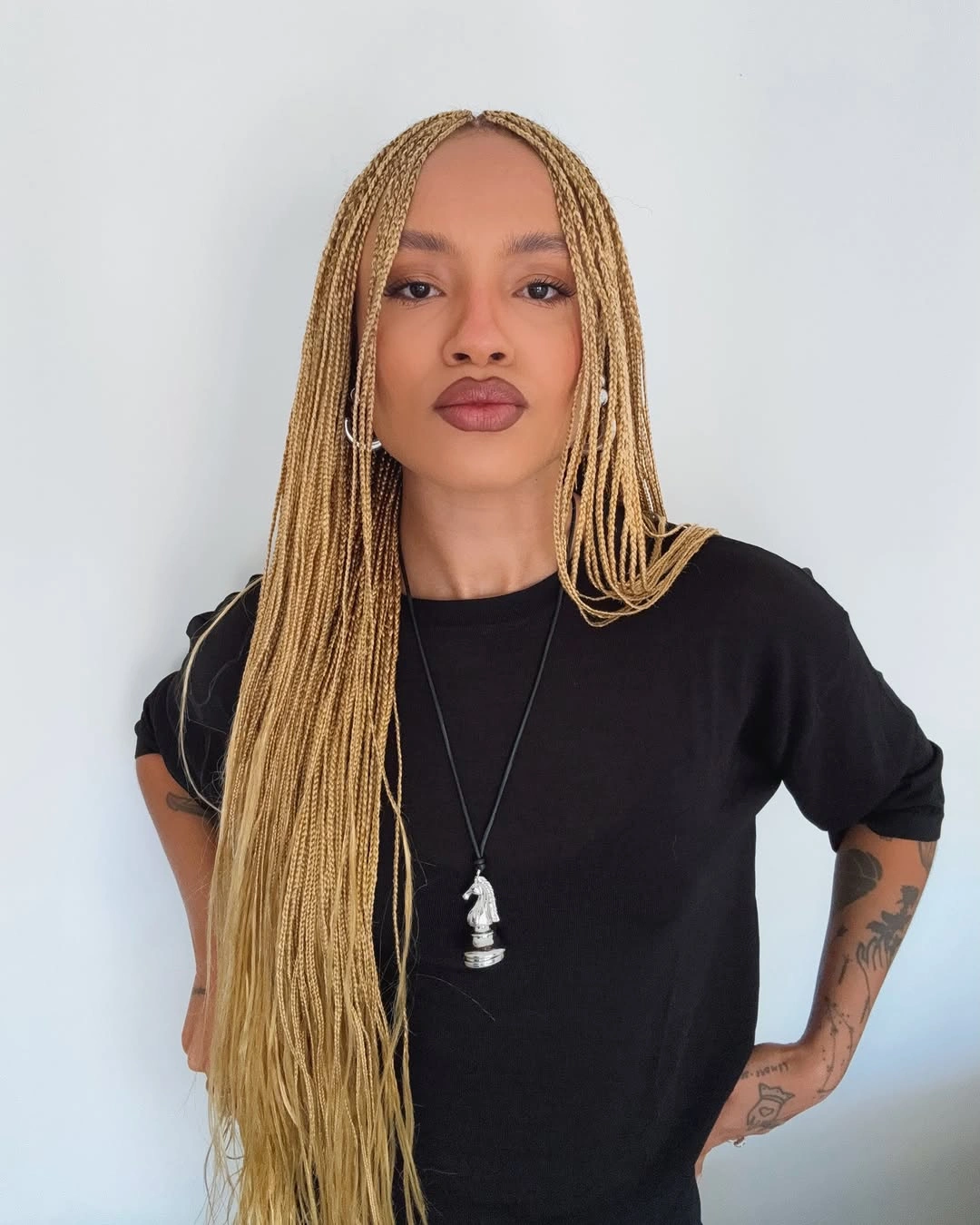 bora bora braids hairstyle Classic Honey Blonde Micro Braids