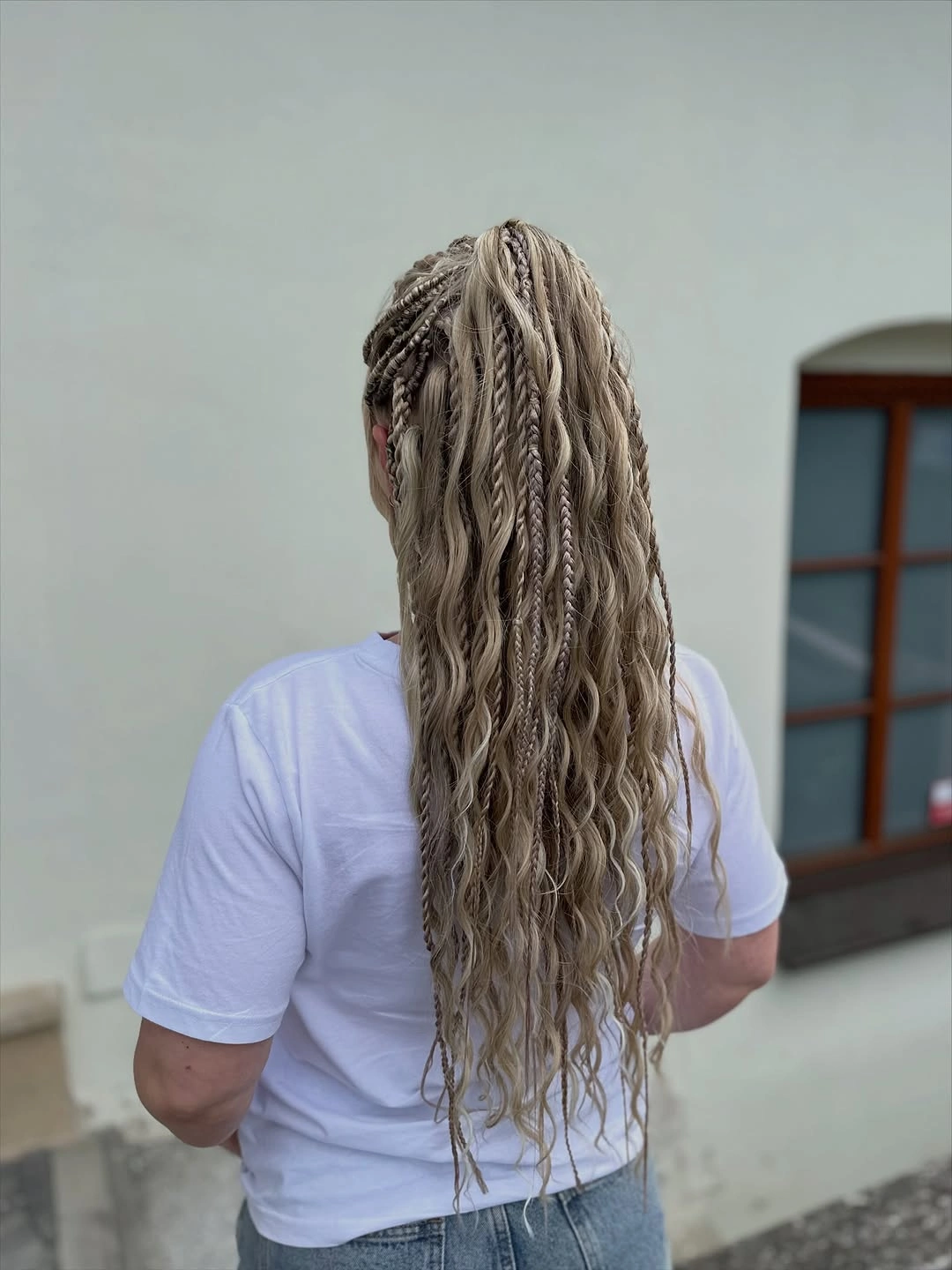 bora bora braids hairstyle Soft Ponytail With Mixed Braids