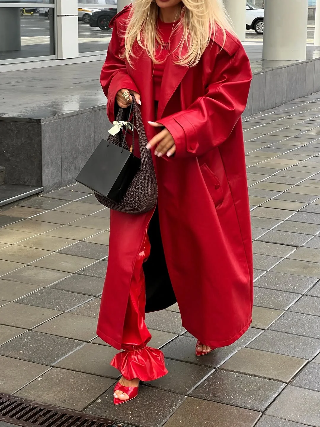 brunch outfit fall 2026 A Monochrome Red Look That Owns the Entire Room