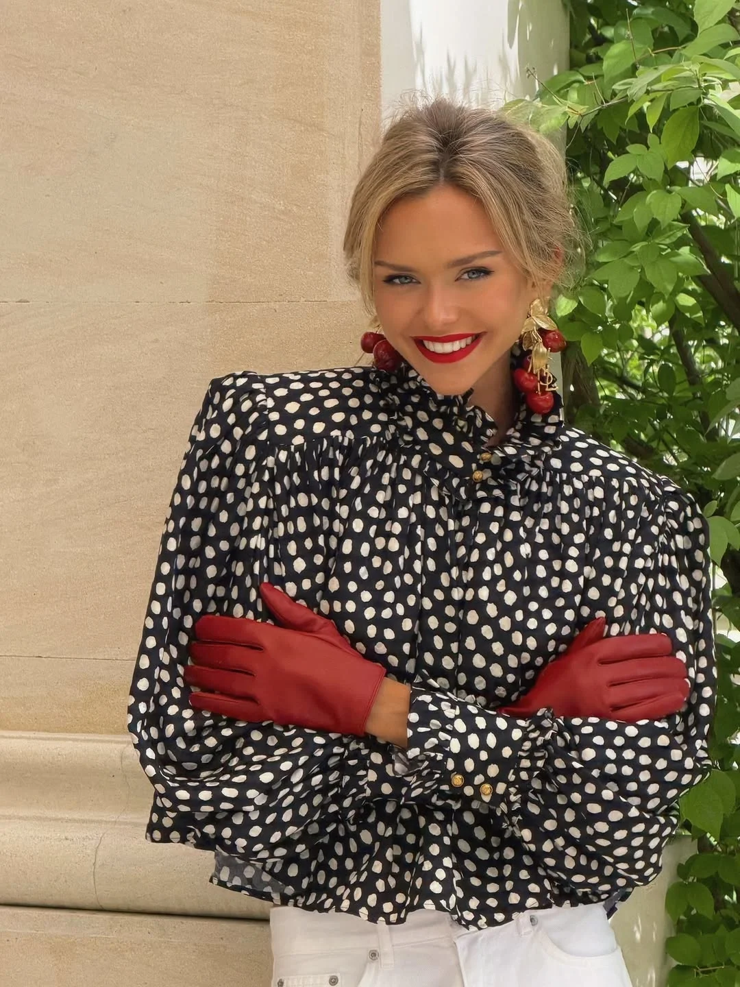 brunch outfit fall 2026 Playful Polka Dots With Vintage Charm