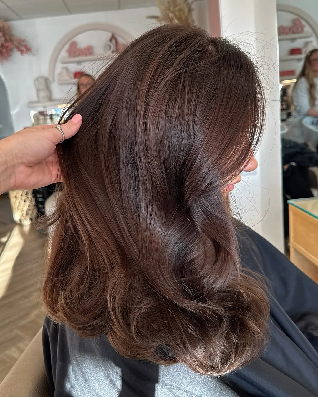 chestnut brown hair color Silky Chestnut Layers That Feel Forever Classic