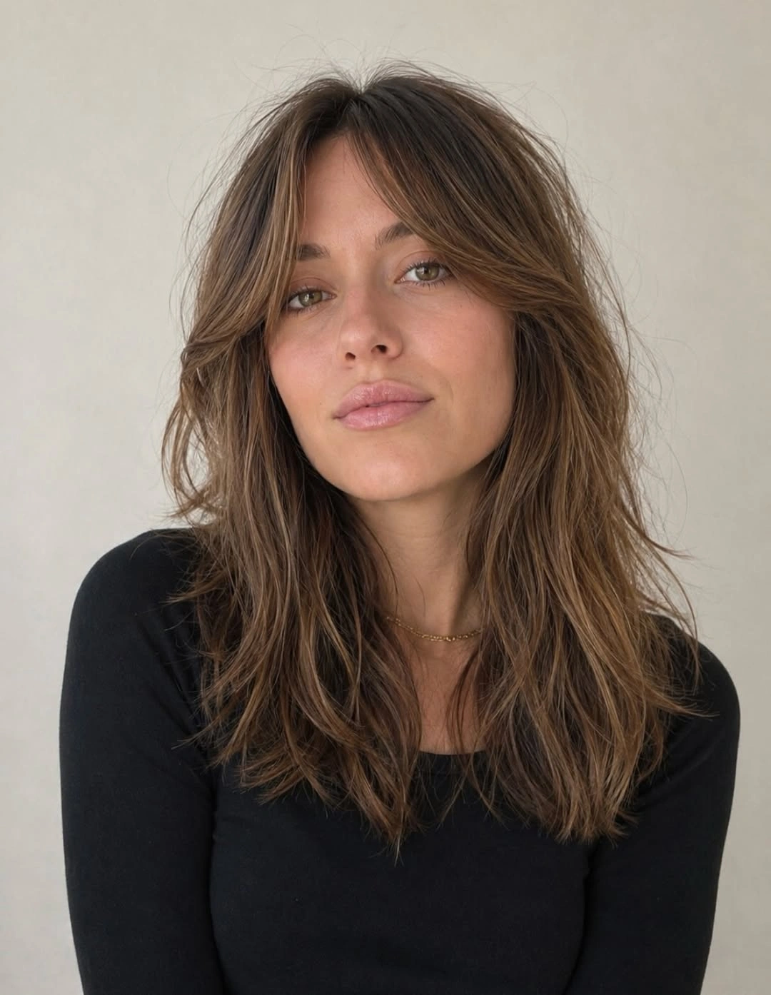 choppy medium layered hair Relaxed Shag With Lived-In Texture
