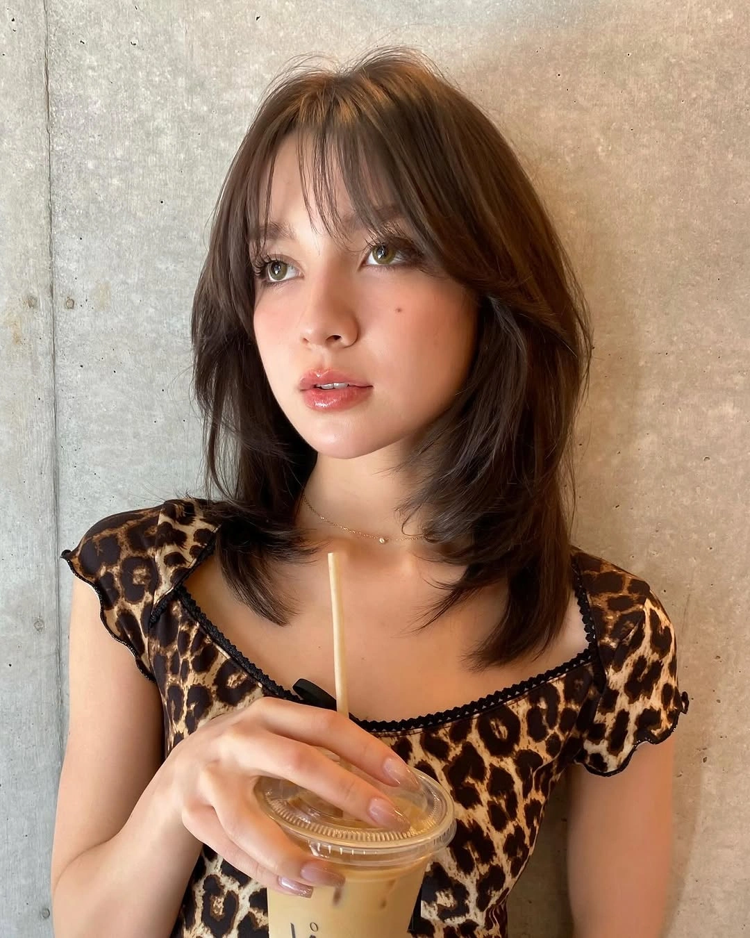 choppy medium layered hair Soft Mid-Length Layers With Light Bangs