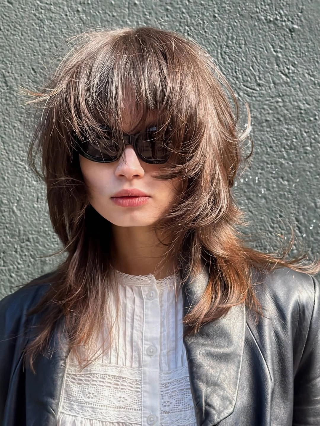 choppy medium layered hair Modern Shag With Wispy Fringe And Lived In Texture