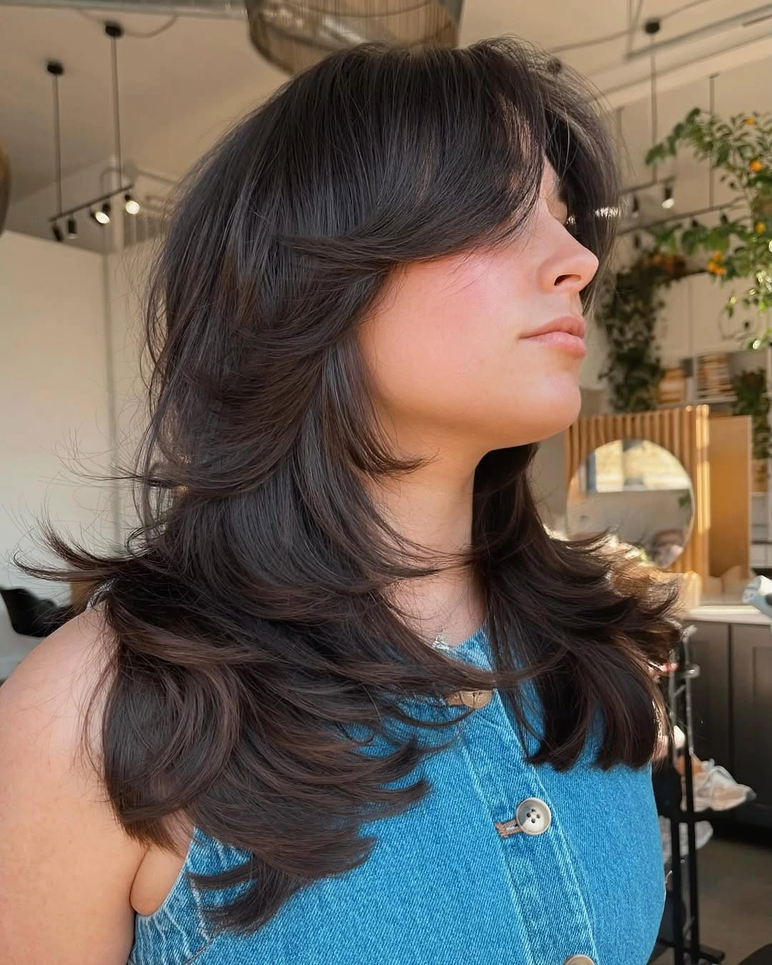 choppy medium layered hair Long Feathered Layers With Flipped Ends