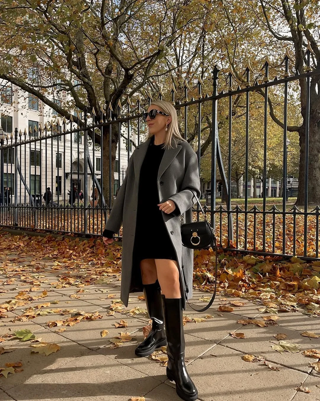 easy fall outfits 2026 A Minimal Coat and Knee-High Boots Formula That Always Works